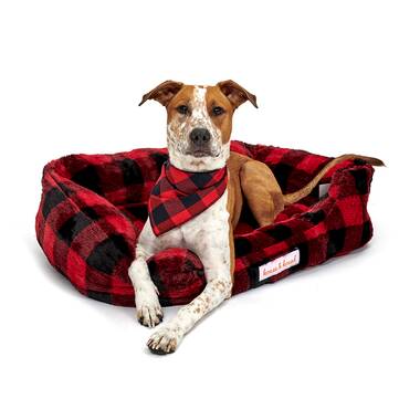 Jax and Bones Jax Bones Plaid Cotton Pet Bed Reviews Wayfair